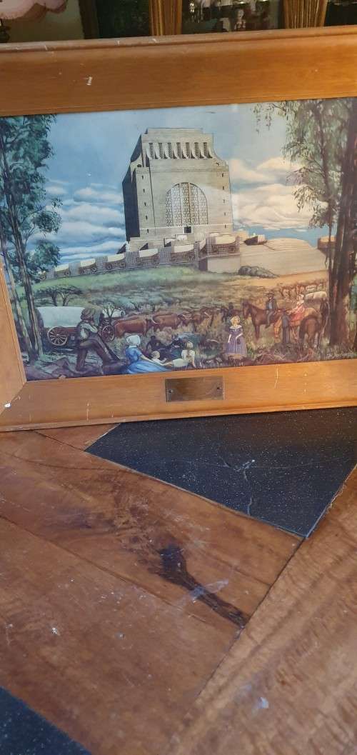 Vintage Framed Print of the Voortrekker Monument 16/12/1949