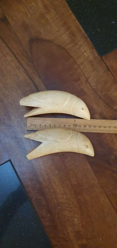 2 X Vintage  Sperm Whale Teeth