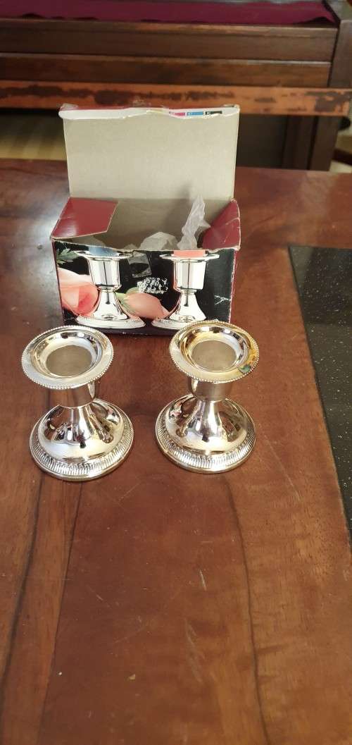 Beautiful Silver Plated Candle Stick Holders