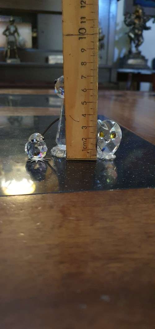 2 Beautiful Swarovski Miniatures Plus a Few Damaged Ones