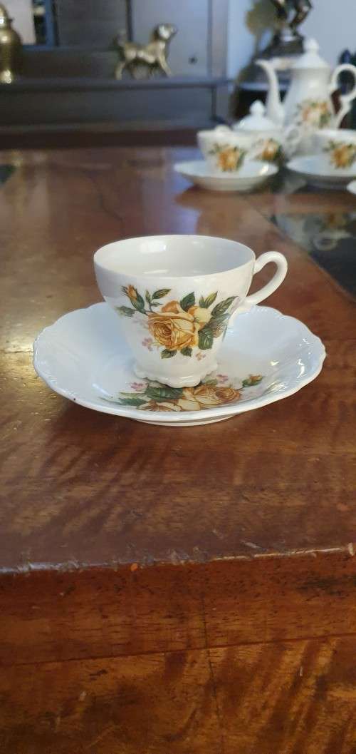 Beautiful Porcelain Demitasse Tea Set