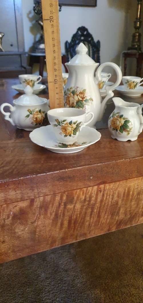 Beautiful Porcelain Demitasse Tea Set