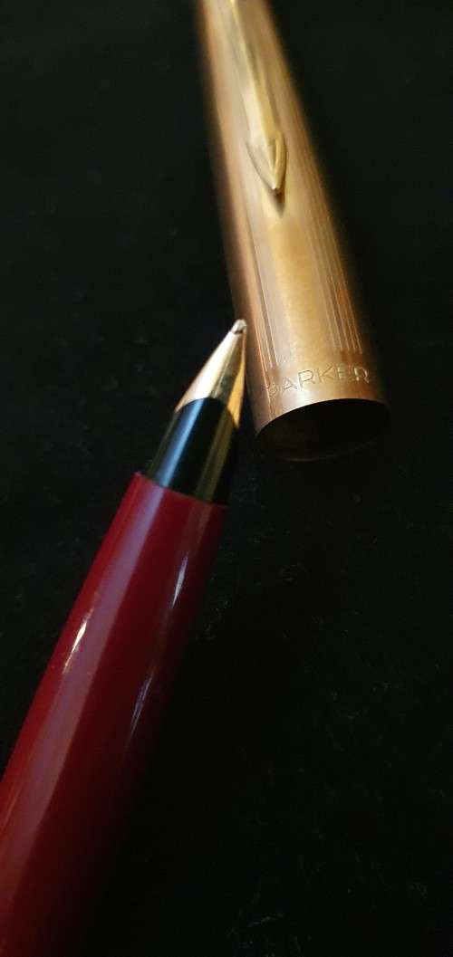 Parker Rolled Gold Fountain Pen plus Two ASAP Pens in Case