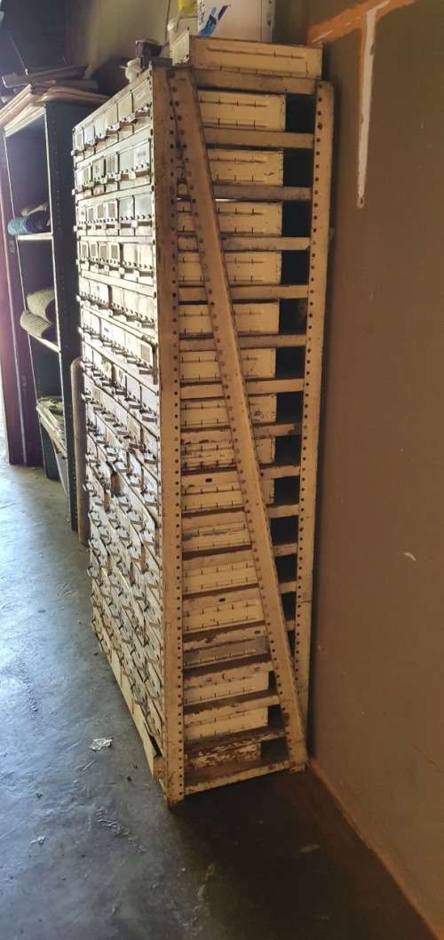 Vintage Metal  Machinist Drawer Rack