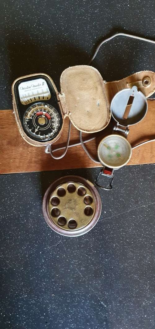 Vintage Weston Master 3 Light Meter + Various Items