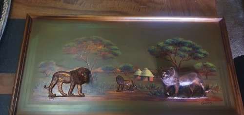 Large Framed Copper Art