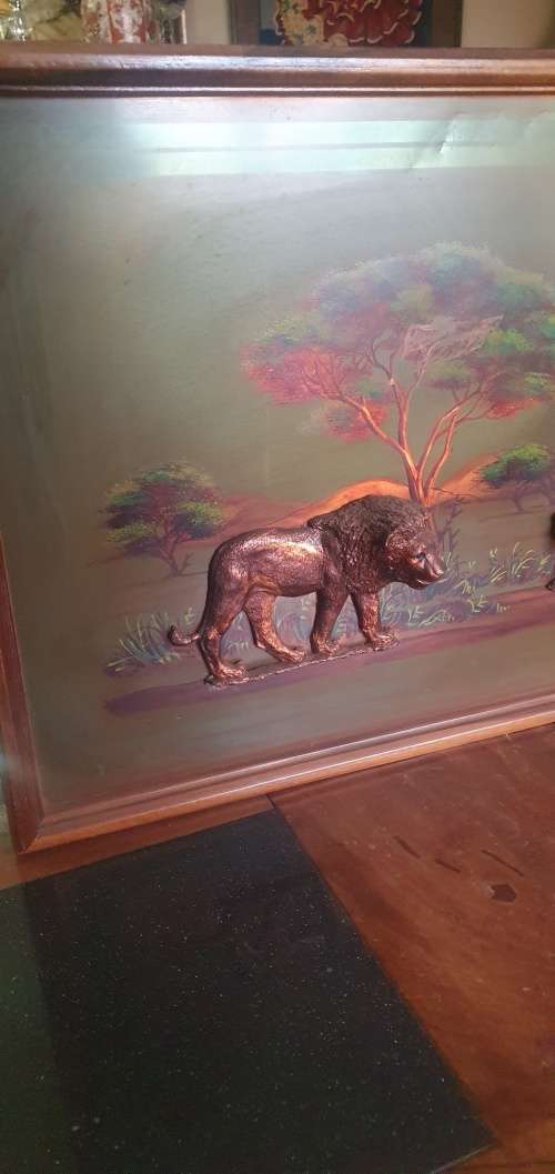 Large Framed Copper Art