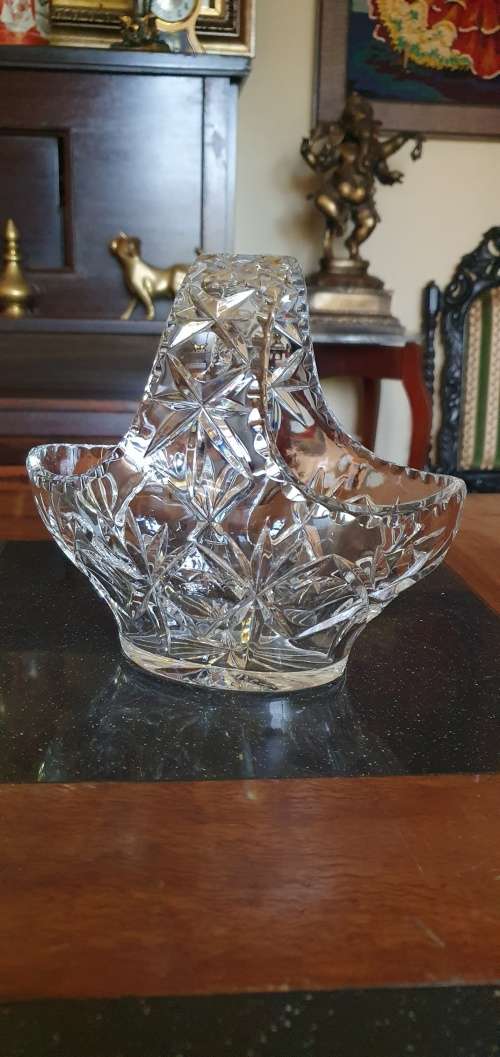 Vintage Crystal Basket