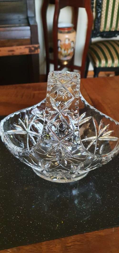 Vintage Crystal Basket