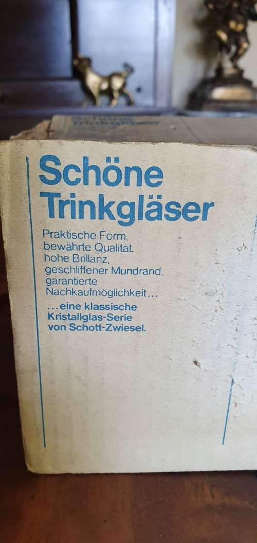 Vintage Jenna Schott White Wine Crystal Glasses