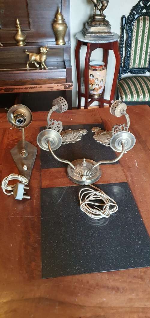 Vintage Brass Wall Mounted Light Fittings