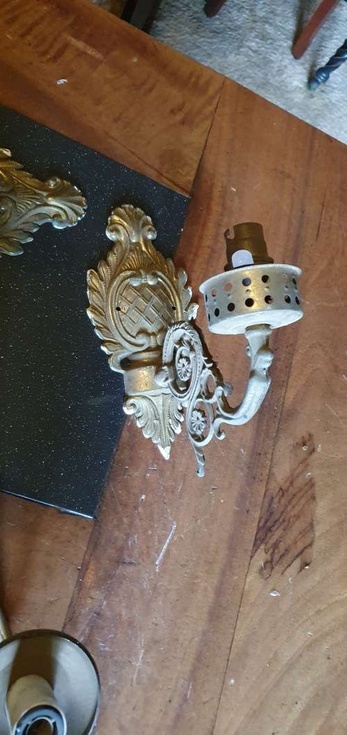 Vintage Brass Wall Mounted Light Fittings