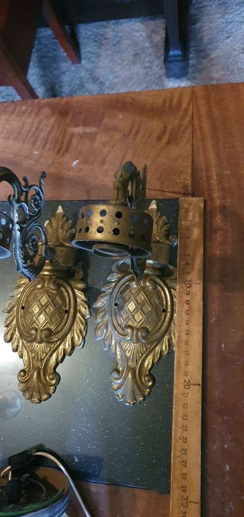 Vintage Brass Wall Mounted Light Fittings