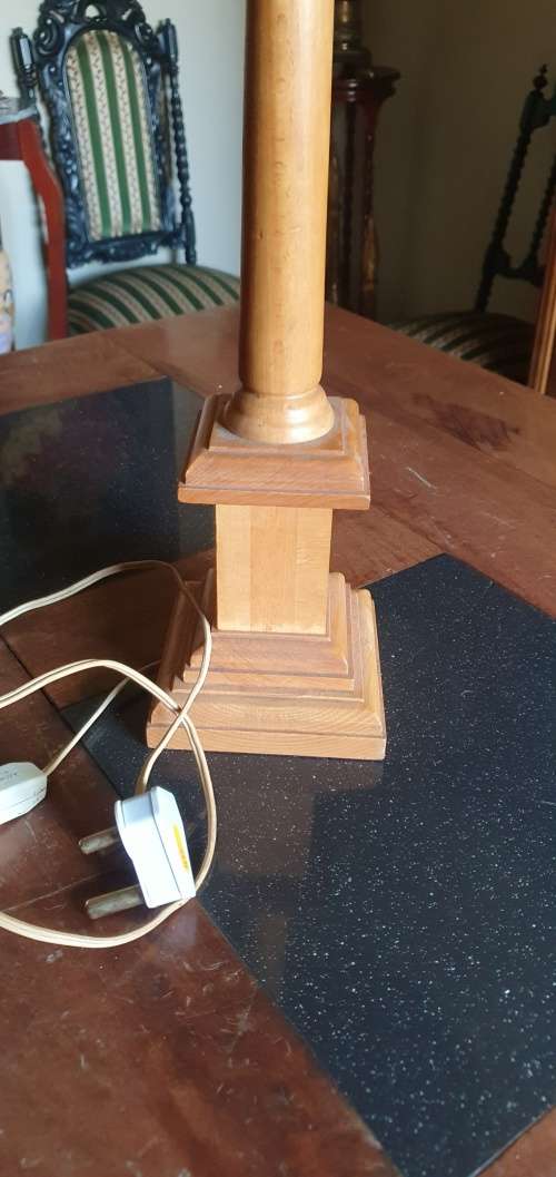 Beautiful Tall Wooden Lamp