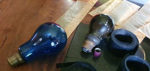 Vintage Black light Bulbs, Film Negatives Lot