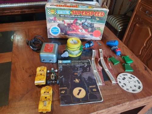 Vintage Scalextric Transformers, Cars, Accessories and Booklets
