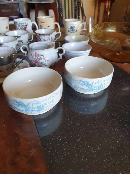 Beautiful Cut Glass Amber Bowl Plus Various items