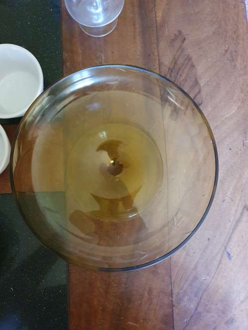 Beautiful Cut Glass Amber Bowl Plus Various items