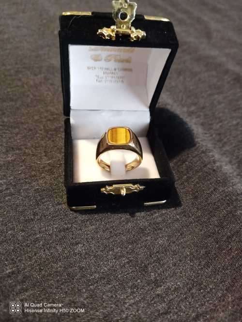 Stunning Fabiani Mens Tiger Eye Ring