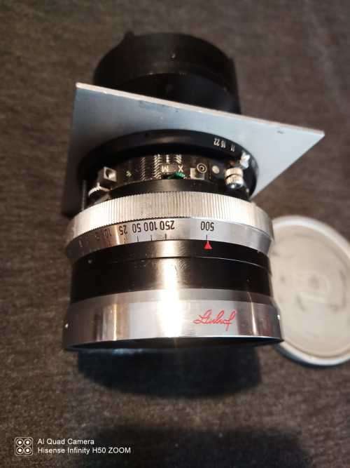 Rare Carl Zeiss Biogon Lens.  Linhoff Mount
