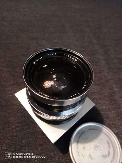 Rare Carl Zeiss Biogon Lens.  Linhoff Mount