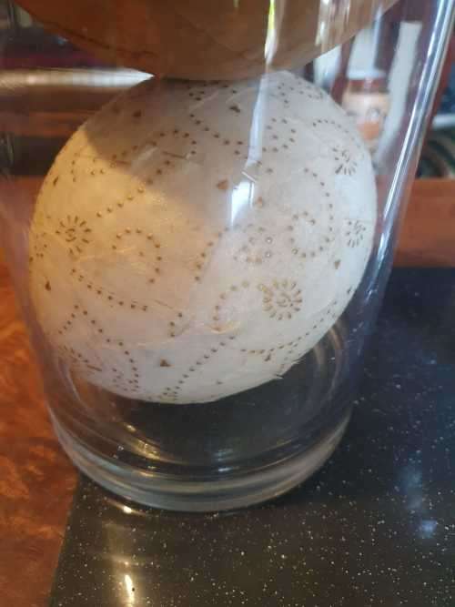 Two Beautiful Glass Vases Plus 3 Ostrich Eggs
