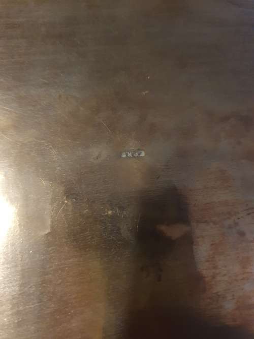 Vintage Brass Tray/Six Goblets