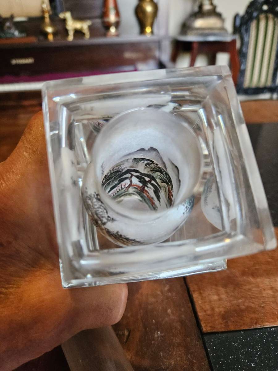 Inverted Art in Crystal Vase