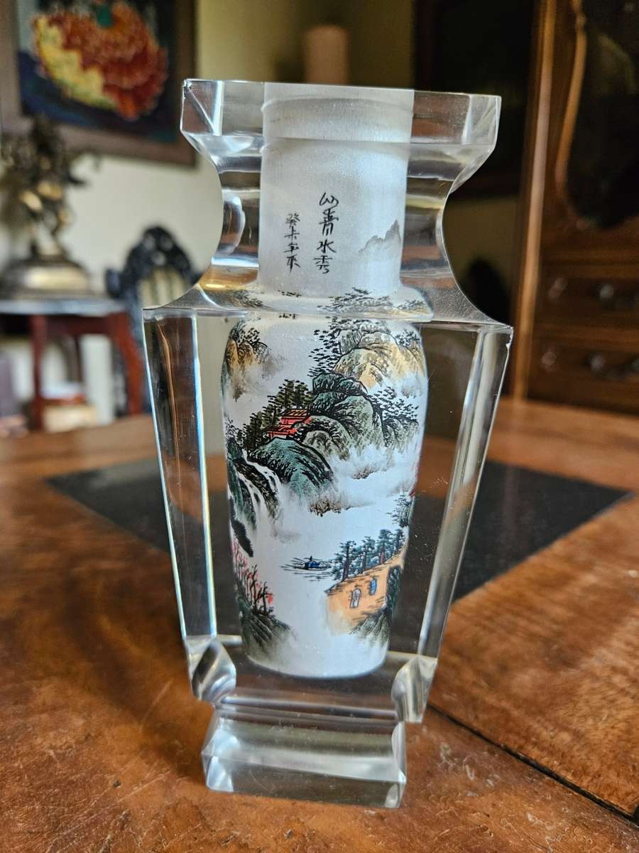 Inverted Art in Crystal Vase