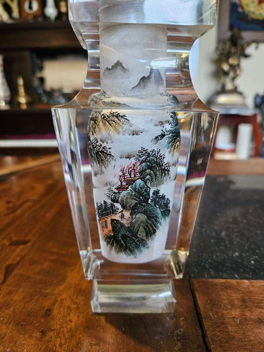 Inverted Art in Crystal Vase