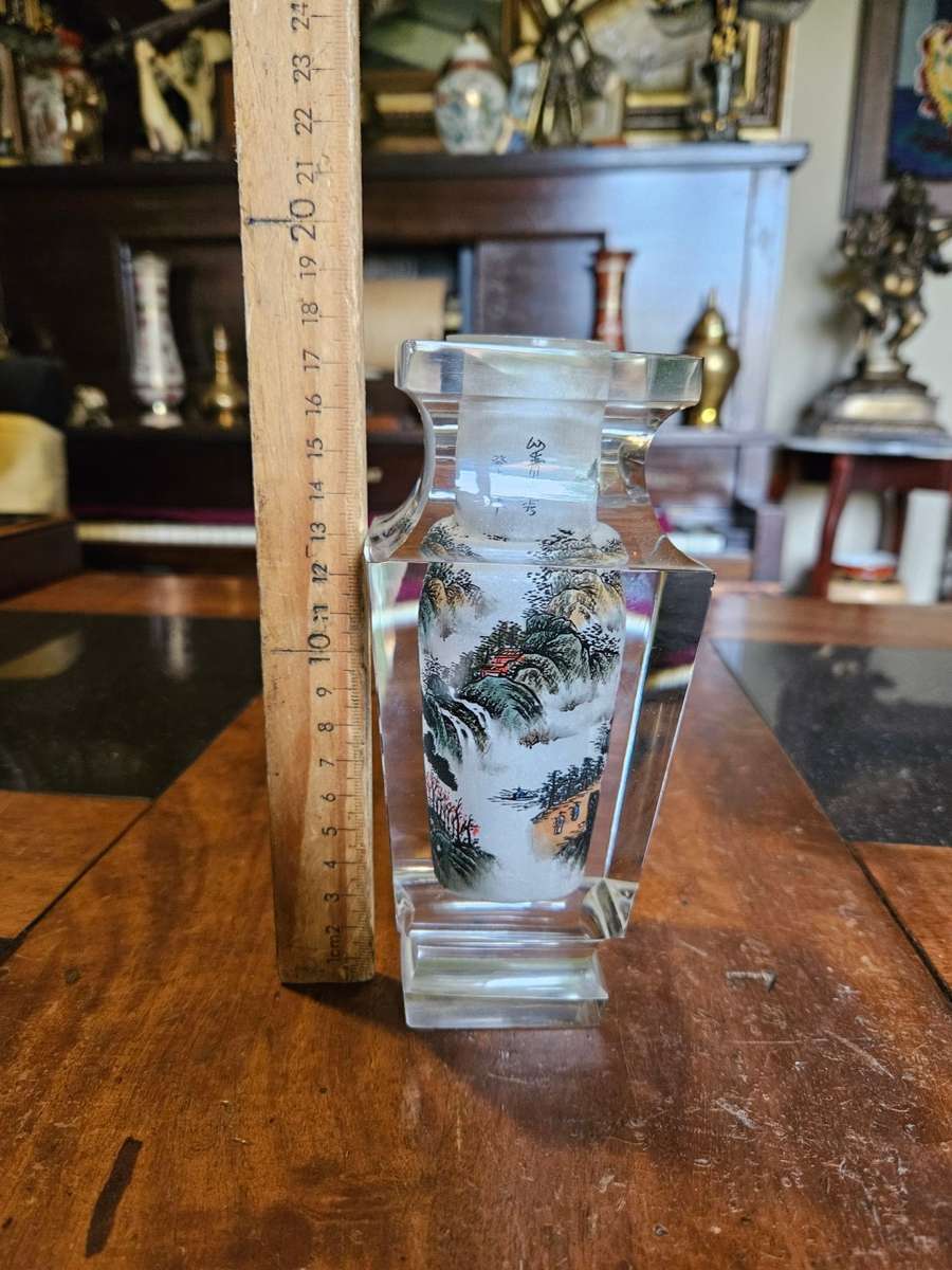 Inverted Art in Crystal Vase