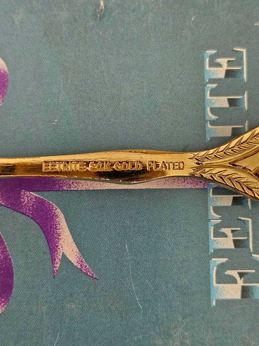 24 K Gold Plated Eetrite Cake Spoon & Fork Set Plus a Cake Lifter