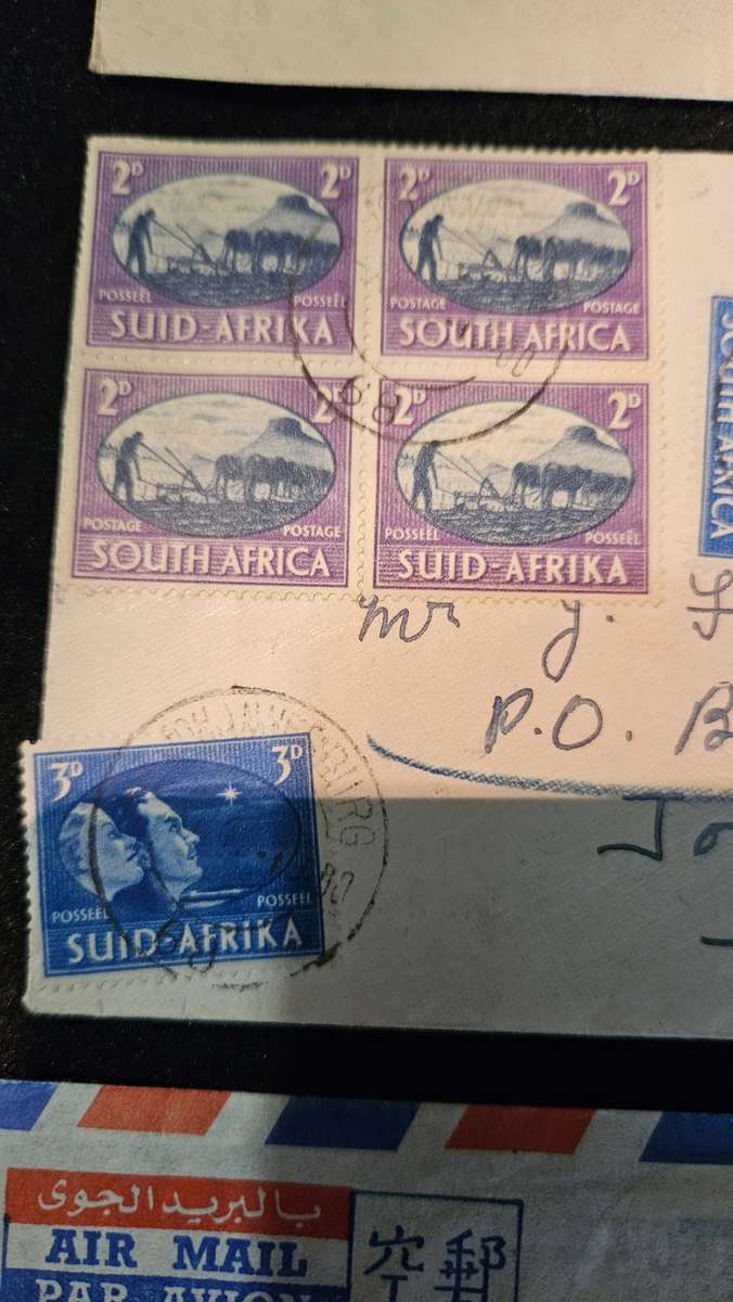 Collection of Stamps on Envelopes