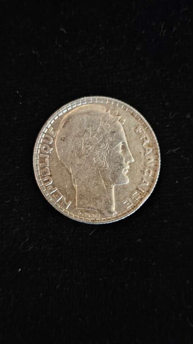 1929 10 Francs 68% Silver Coin