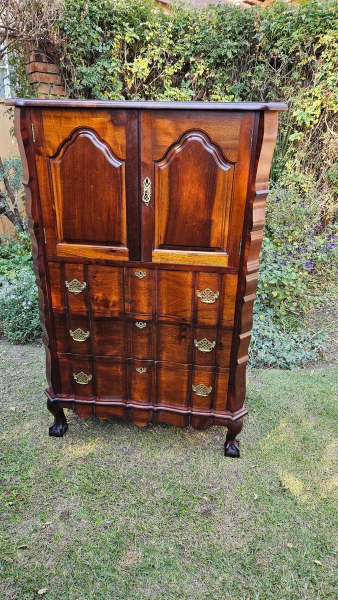 Vintage Imbuia Ball & Claw Tall Boy