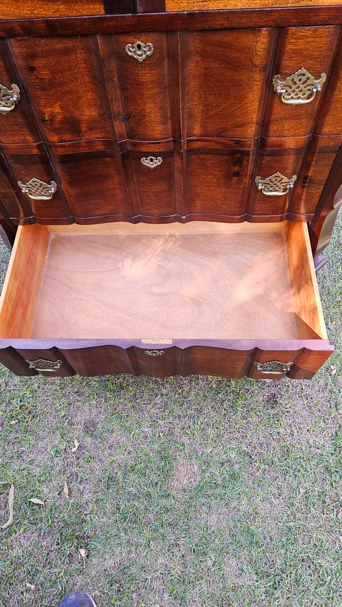 Vintage Imbuia Ball & Claw Tall Boy