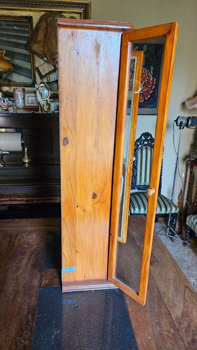 Beautiful Double Door Oregon Pine CD Rack