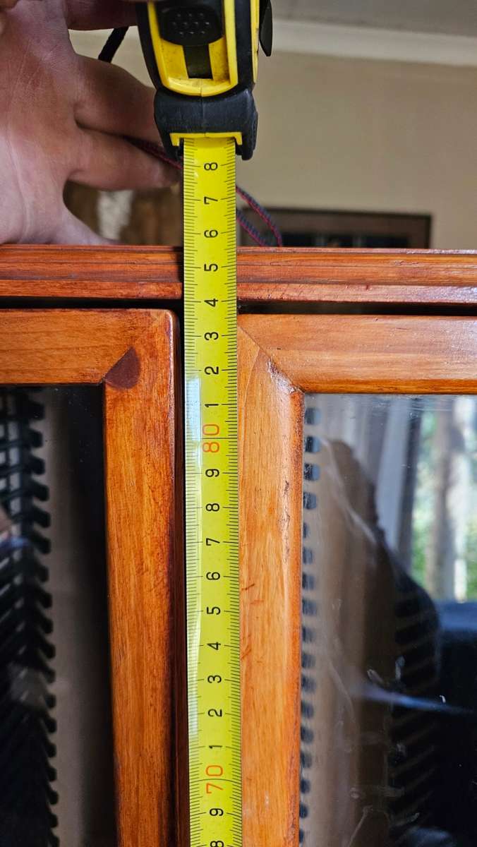 Beautiful Double Door Oregon Pine CD Rack