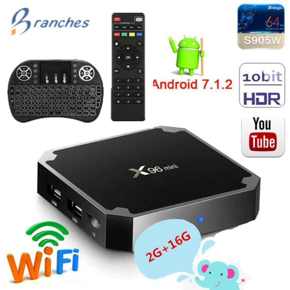 X96 Mini Andriod Smart TV Box with Wireless Keyboard