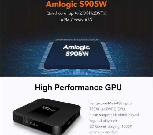 TX3 4K SMART TV BOX 2GB + 16 GB Android 8.1.2