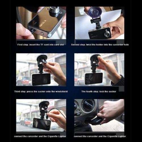 HD 1080p Car Camera & Recorder with G-Sensor, Loop Recording, Motion Detection etc.