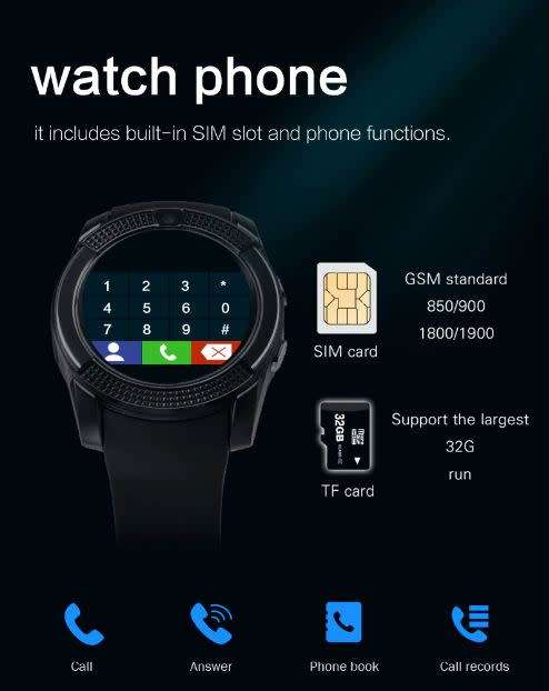 Professional UNISEX SMART WATCH PHONE w bluetooth, heart rate monitor, pedometer, sleep monitor etc.