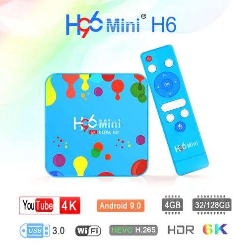 4GB RAM 128 GB ROM H6 6K ALL WINNER SMART TV BOX