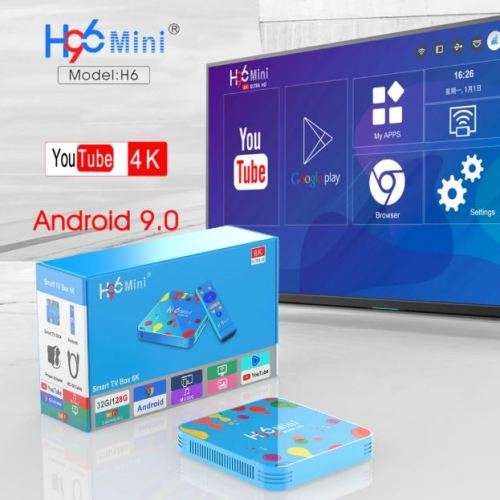 4GB RAM 128 GB ROM H6 6K ALL WINNER SMART TV BOX