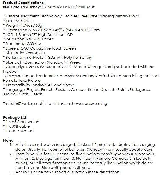 Professional UNISEX SMART WATCH PHONE w bluetooth, heart rate monitor, pedometer, sleep monitor etc.