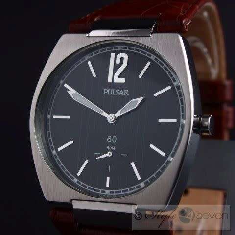 PULSAR **Authentic Branded Men`s Leather Watch