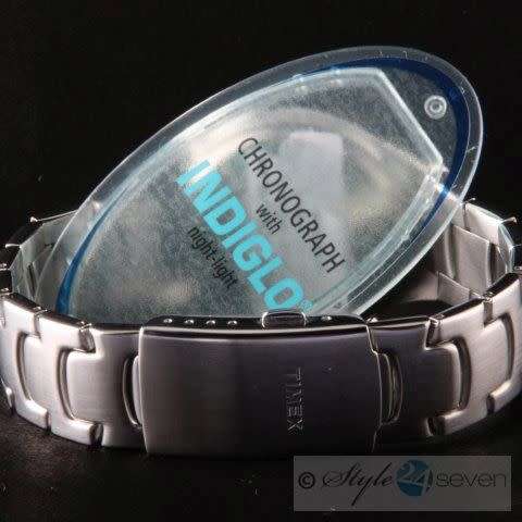 TIMEX **AUTHENTIC BRANDED 50m INDIGLO NIGHT-LIGHT CHRONOGRAPH WATCH