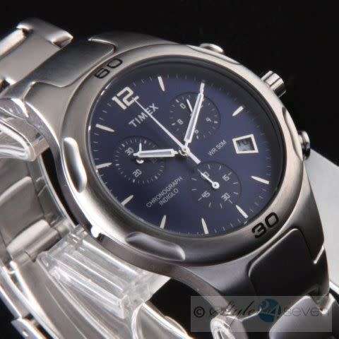 TIMEX **AUTHENTIC BRANDED 50m INDIGLO NIGHT-LIGHT CHRONOGRAPH WATCH