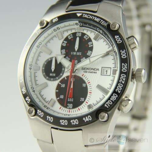 SEKONDA GENTS AUTHENTIC 100m WATER RESISTANT CHRONOGRAPH WATCH **ONLY ONE AVAILABLE