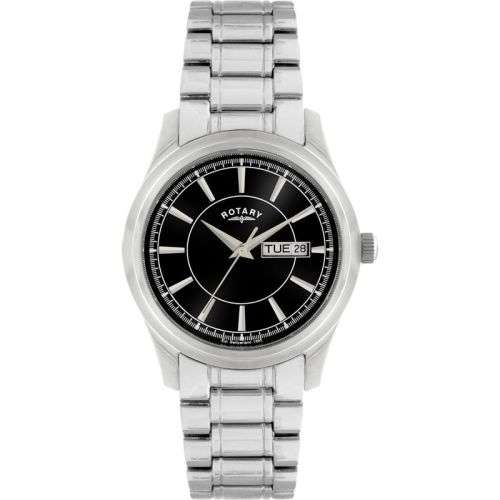 ROTARY *AUTHENTIC BRANDED MEN`S SWISS QUARTZ STAINLESS STEEL WATCH **ONLY ONE AVAILABLE